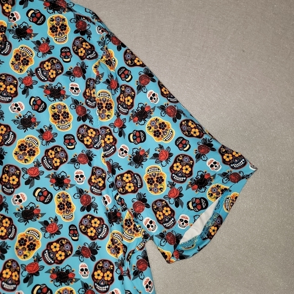 1764 Signature Performance Golf Polo Sugar Skull Sugar Dance SV16324 Size XL - Picture 5 of 10
